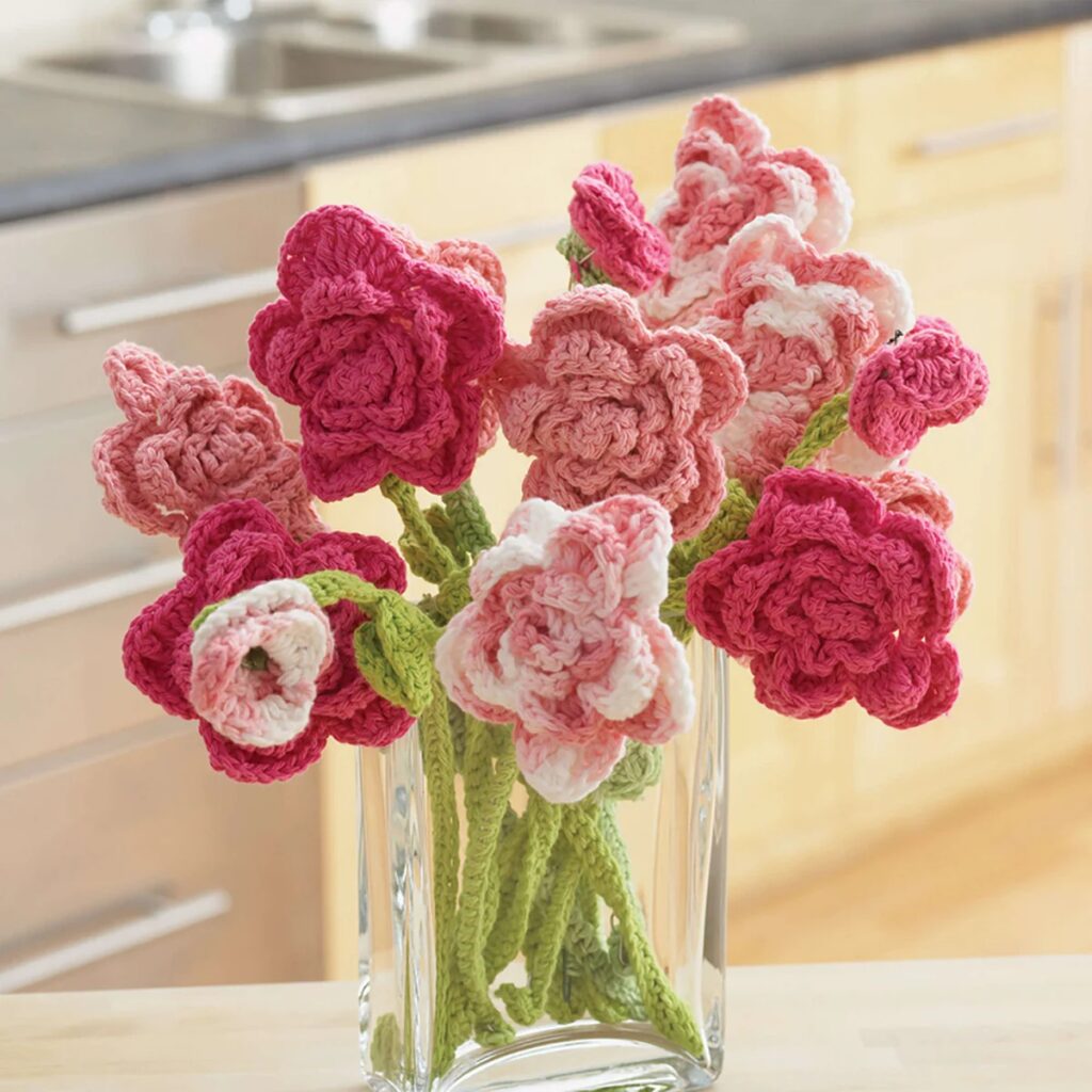 free crochet rose patterns
