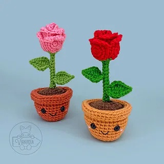 free crochet rose pattern