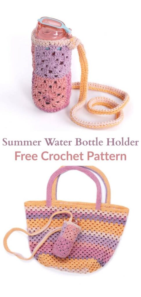 Free crochet water bottle holder patterns Pinterest