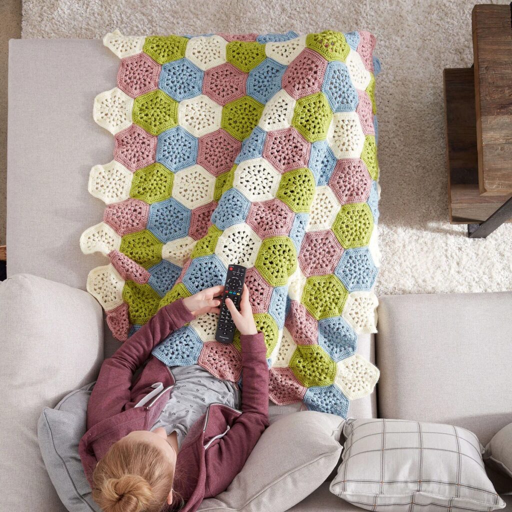 free crochet hexagon patterns 