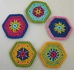 free crochet hexagon patterns