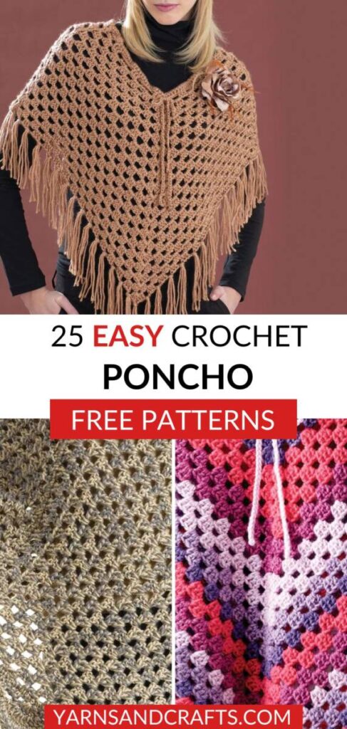 Free Crochet Poncho Patterns Pinterest