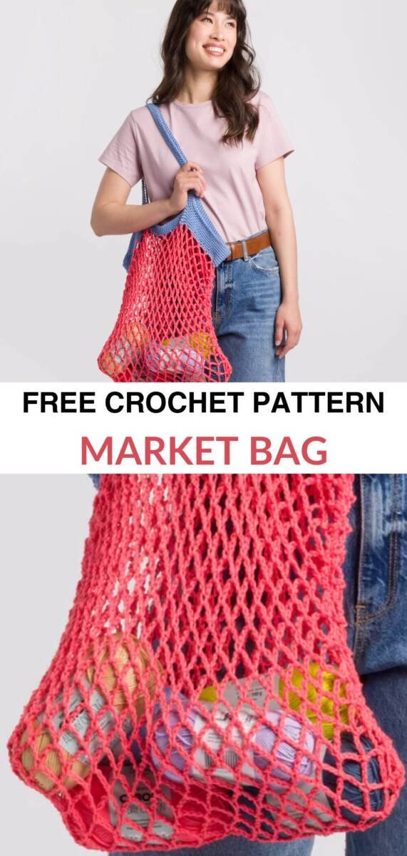 25 Free & Easy Crochet Market Bag Patterns | Yarns and Crafts
