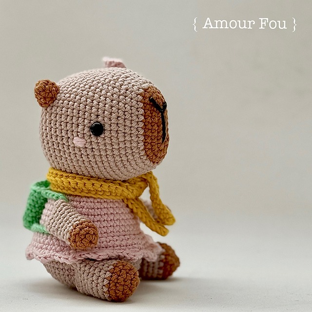 Free Amigurumi Crochet Capybara Pattern Pinterest