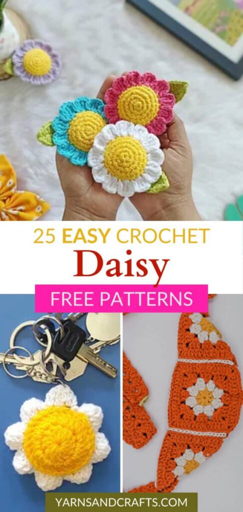 free crochet daisy patterns Pinterest