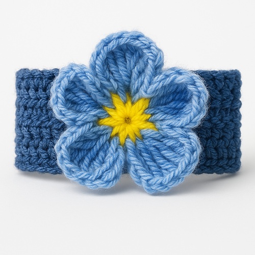 free crochet flower bracelet patterns