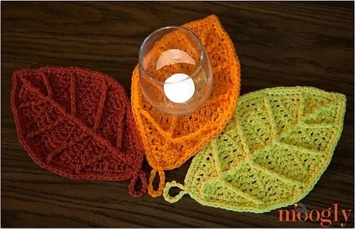 free crochet leaf patterns