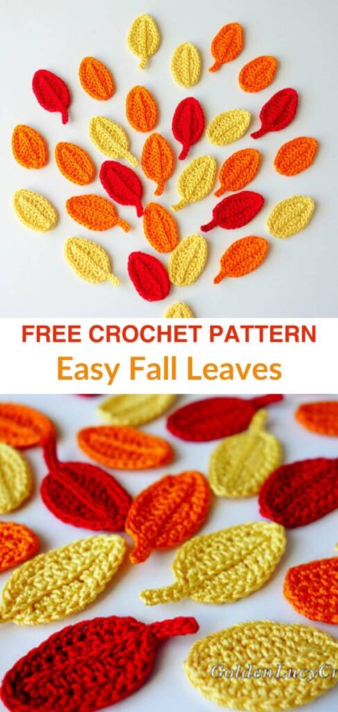 free crochet leaf patterns Pinterest