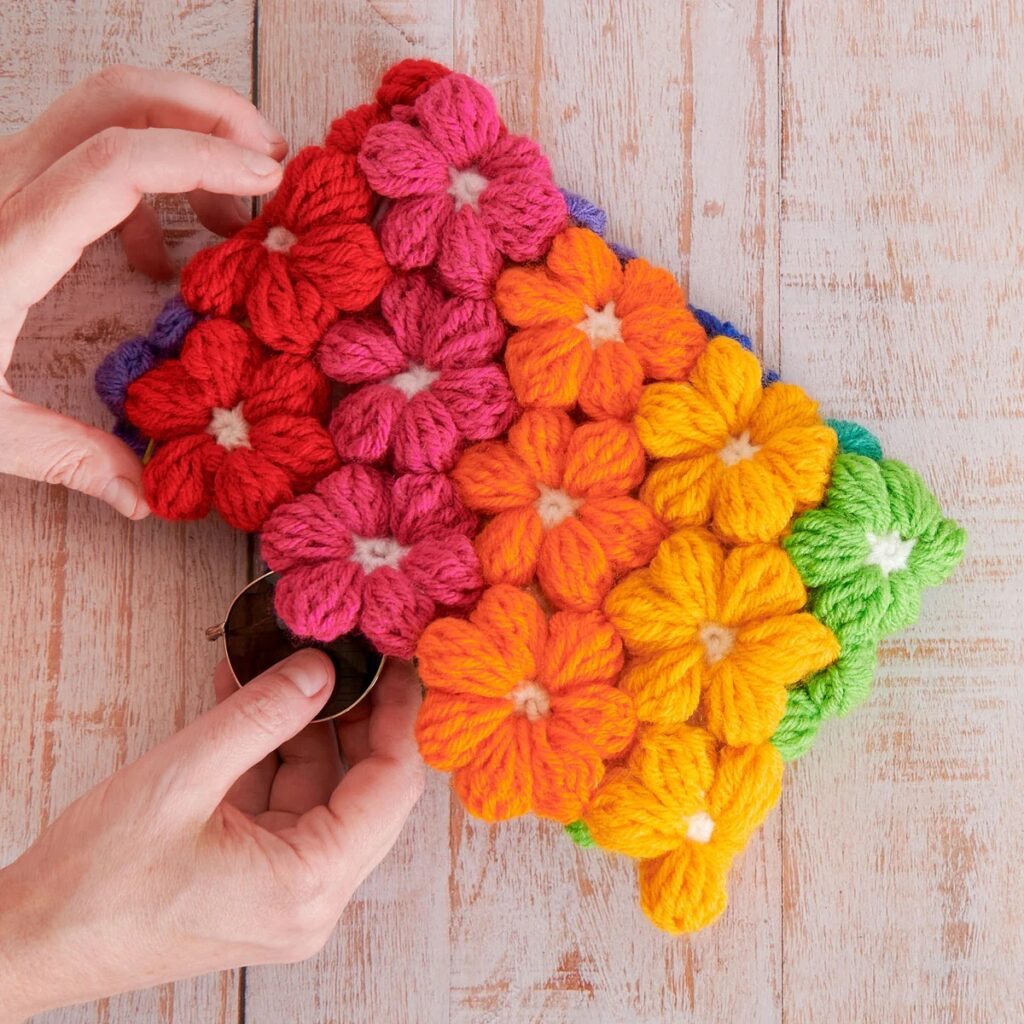 Free Crochet Puff Flower Patterns