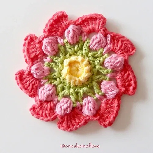 Free Crochet Puff Flower Patterns