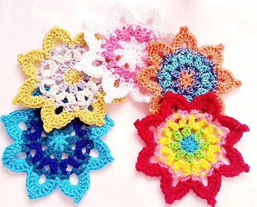 Free Crochet Puff Flower Patterns