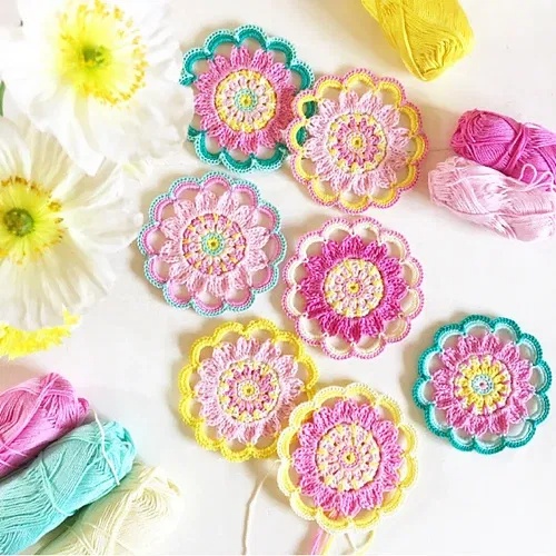 Free Crochet Puff Flower Patterns