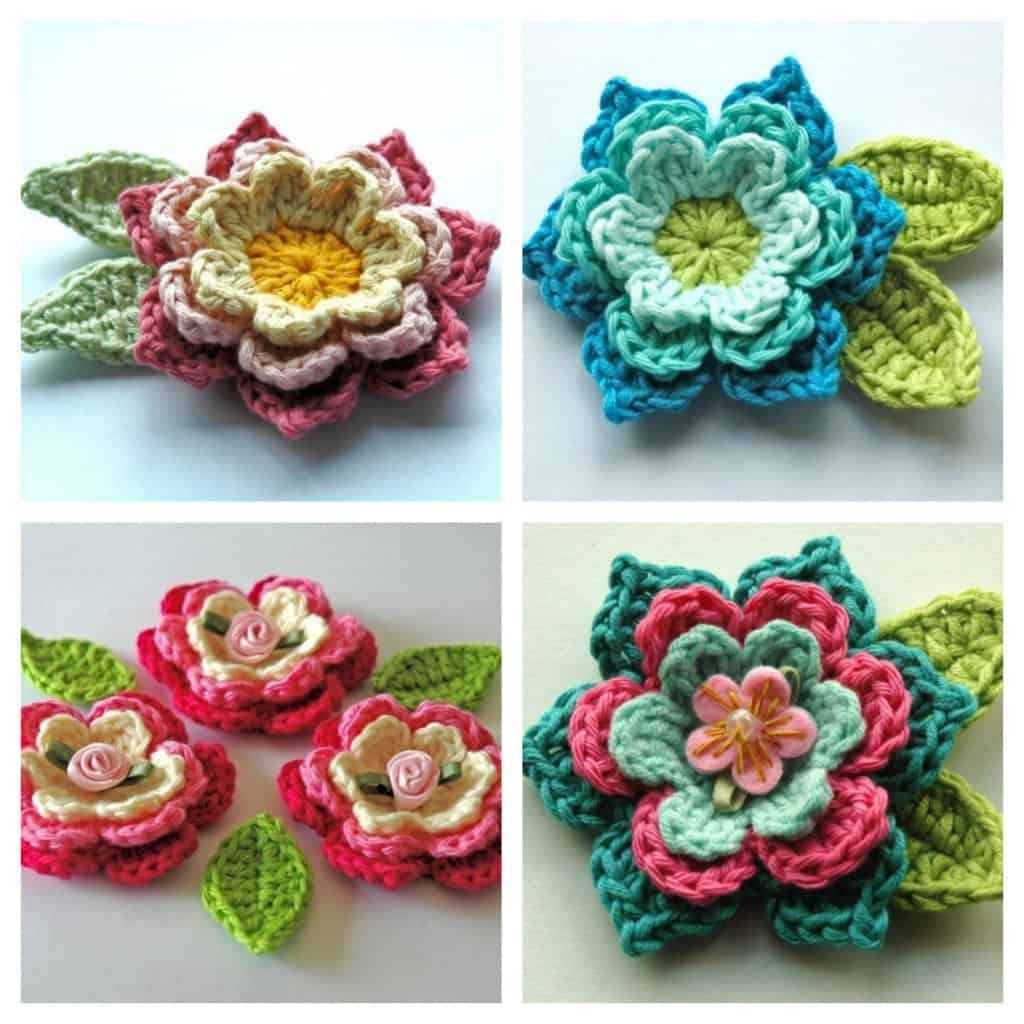 Free Crochet Puff Flower Patterns