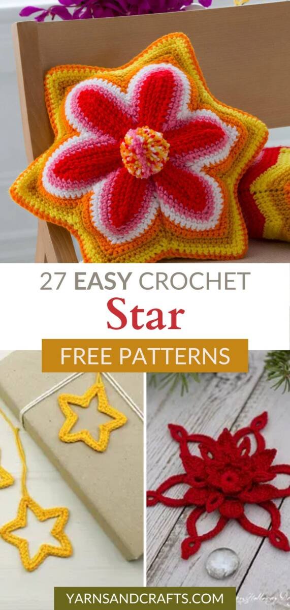 27 Free and Easy Crochet Star Patterns | Yarns and Crafts