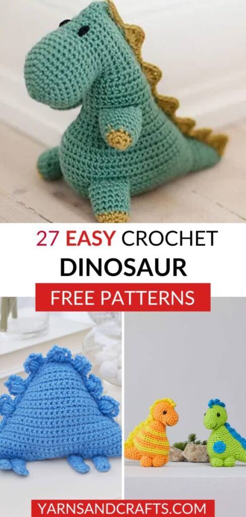 Free Crochet Dinosaur Patterns Pinterest