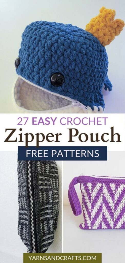 free crochet zipper pouch patterns Pinterest