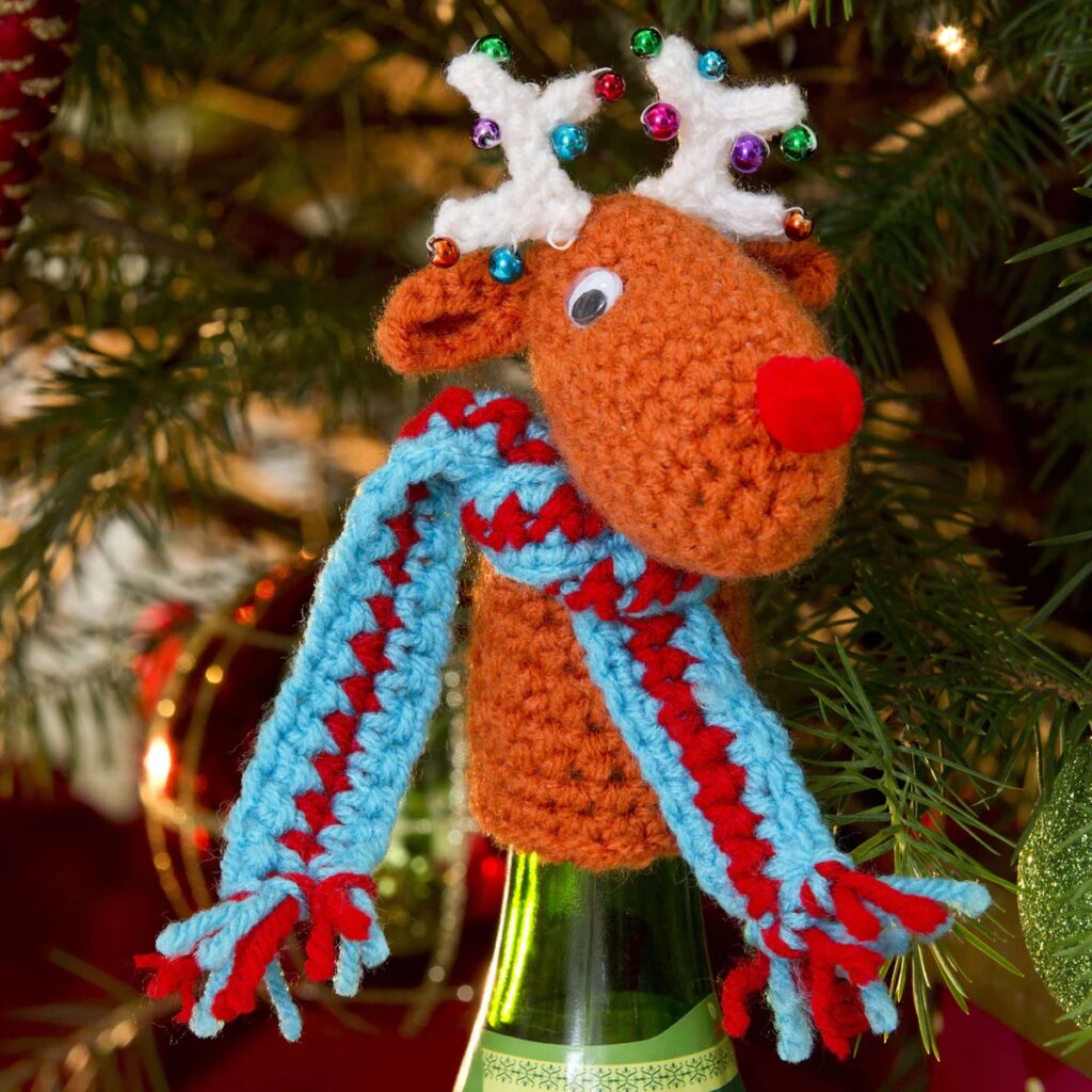 Free Crochet Pocket Reindeer Patterns