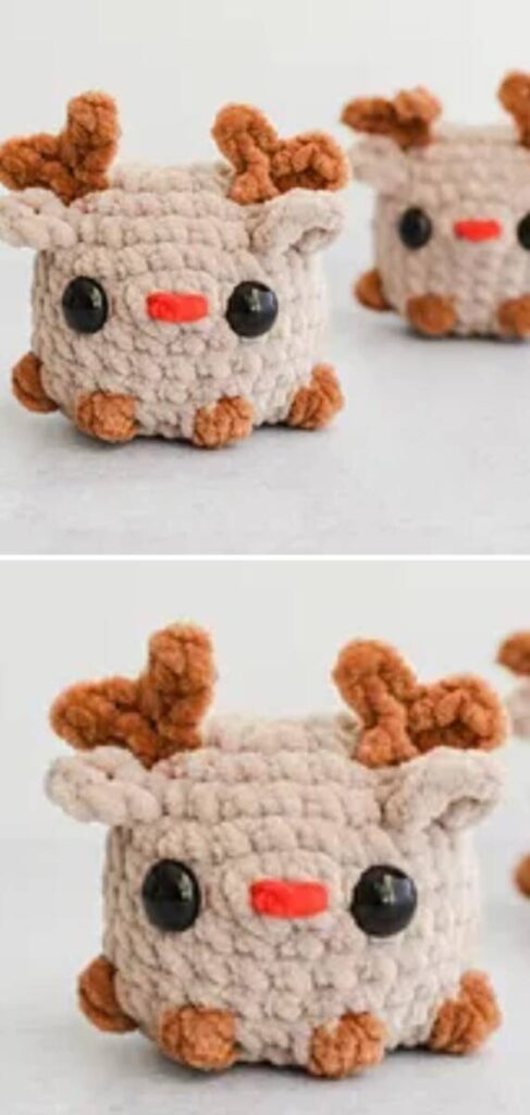Free Crochet Pocket Reindeer Patterns Pinterest