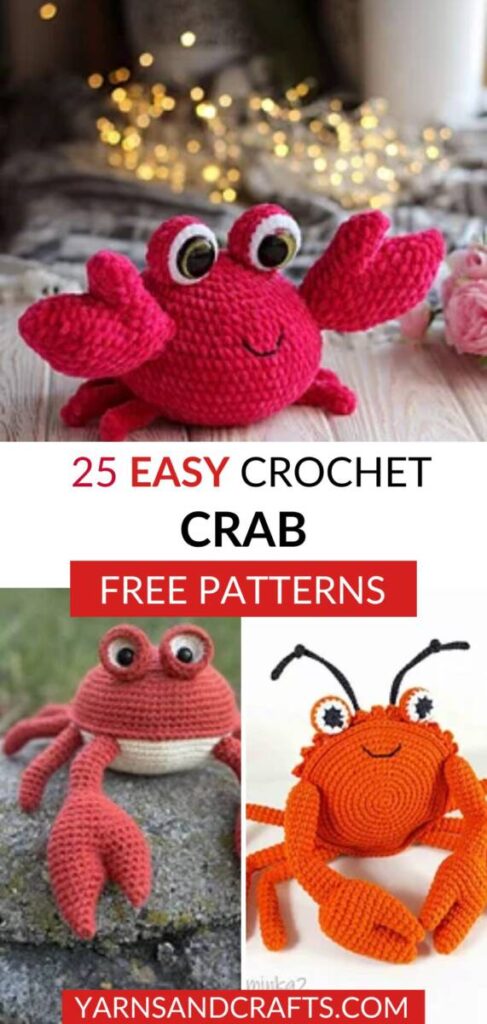 Free Crochet Crab Patterns Pinterest