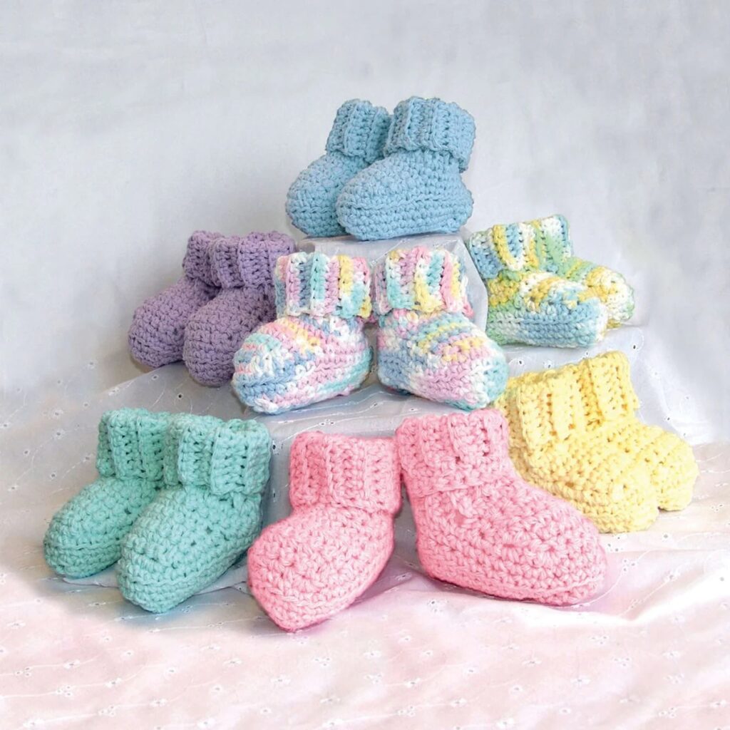 Free Crochet Booties Pattern