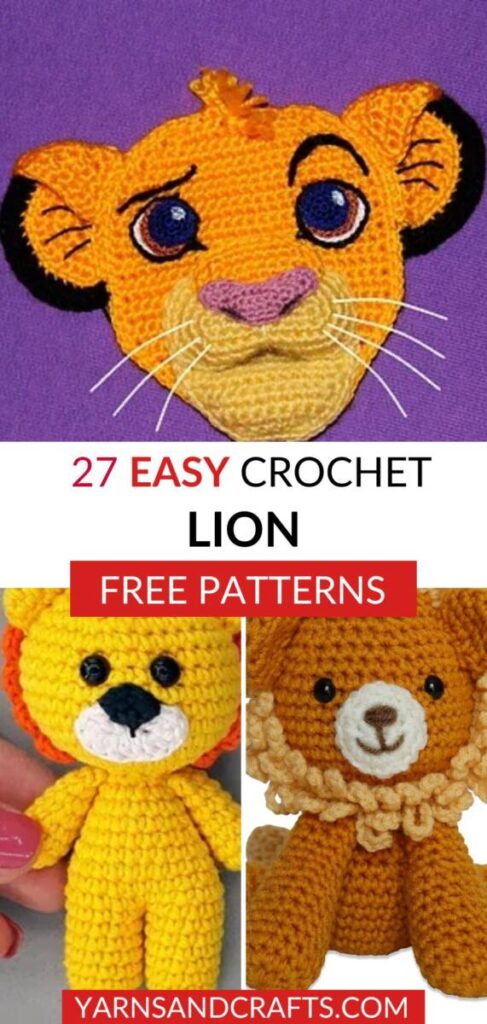 Free Crochet Lion Patterns Pinterest