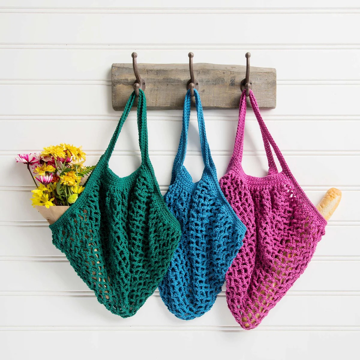 free crochet mesh bag patterns