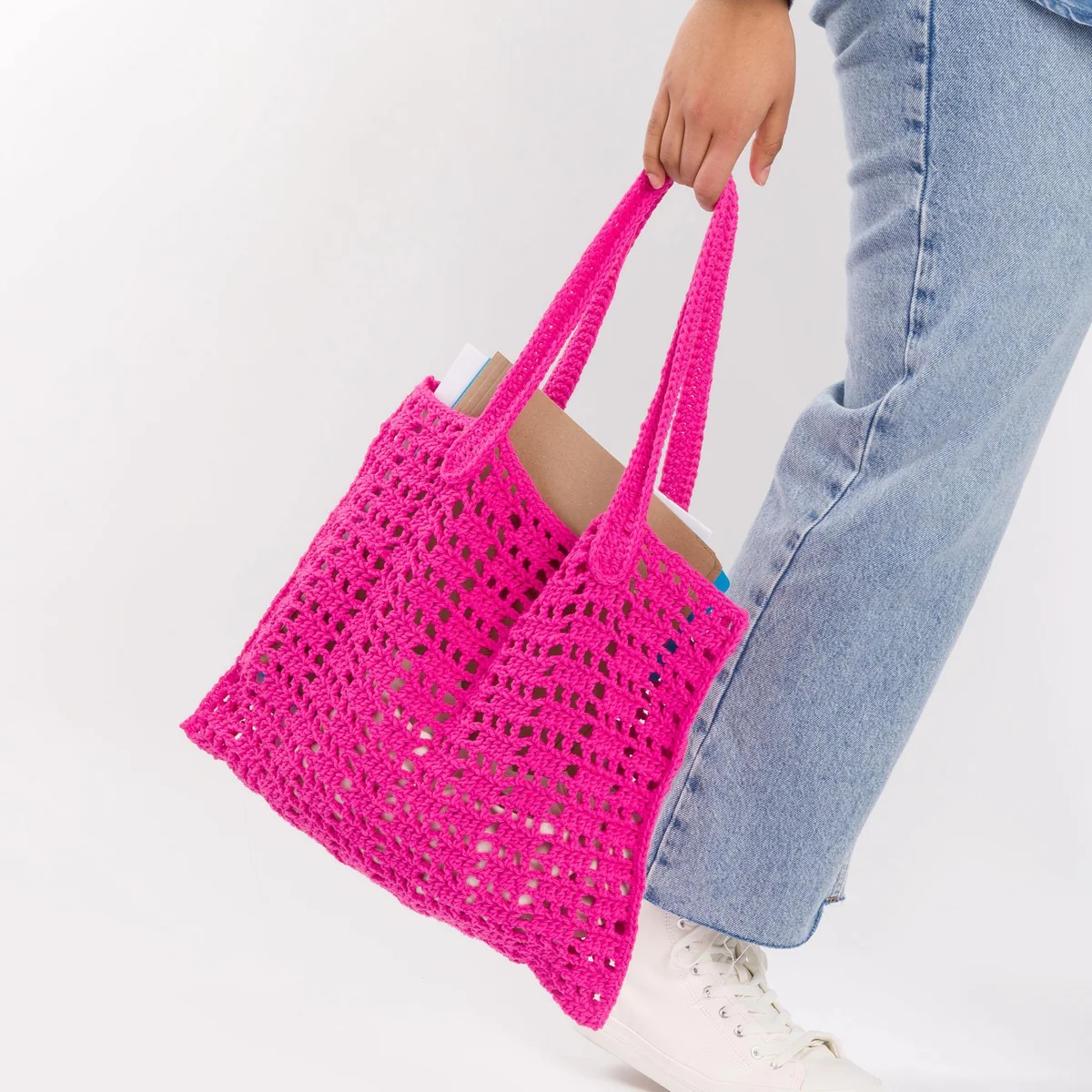 free crochet mesh bag patterns