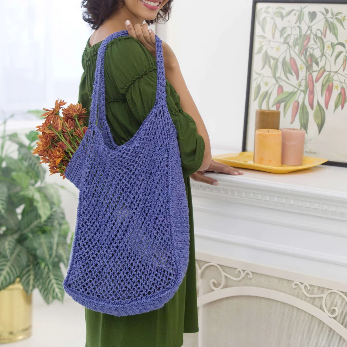 free crochet mesh bag patterns