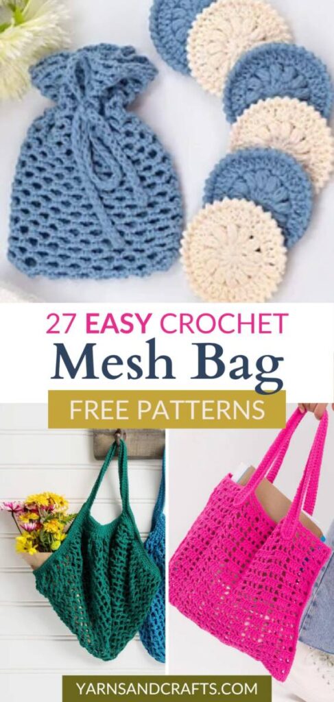 Free crochet mesh bag patterns Pinterest