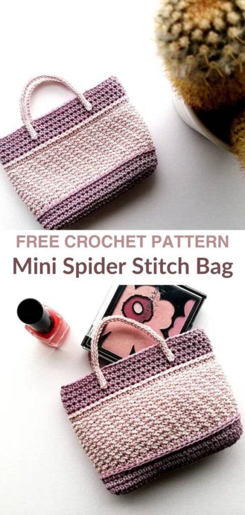 free crochet mini bag patterns Pinterest