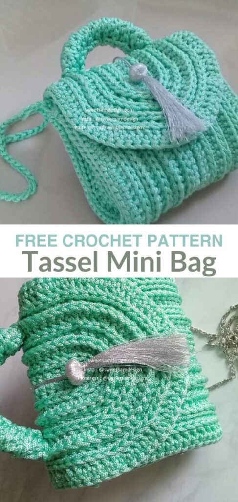 free crochet mini bag patterns Pinterest