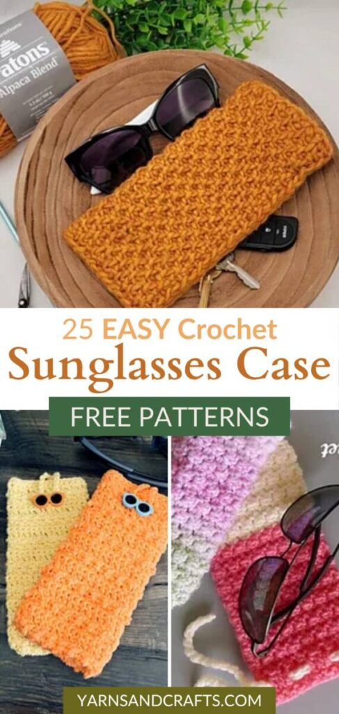 free crochet sunglasses case patterns Pinterest