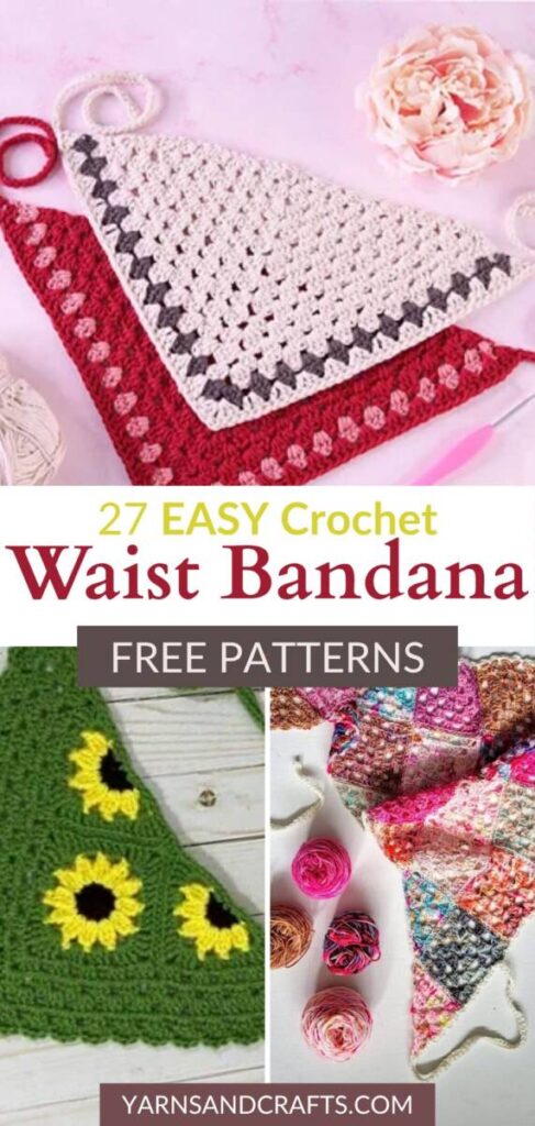 free crochet waist bandana patterns Pinterest