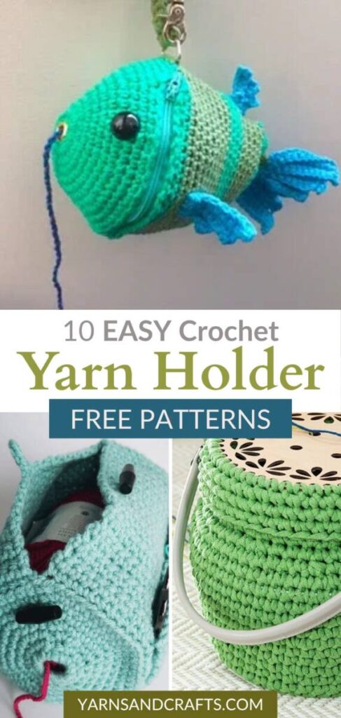 Free crochet yarn holder patterns Pinterest