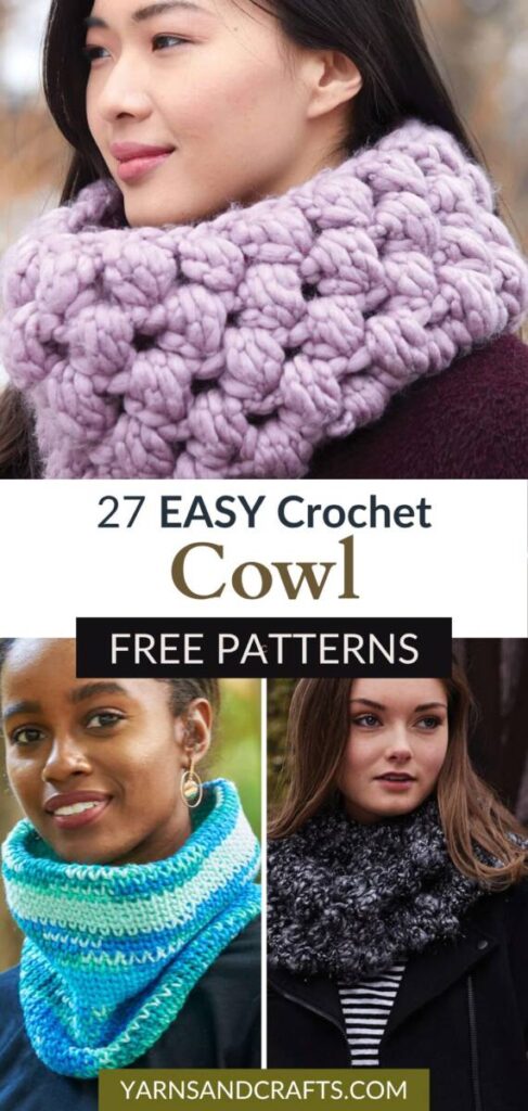 free crochet cowl patterns Pinterest