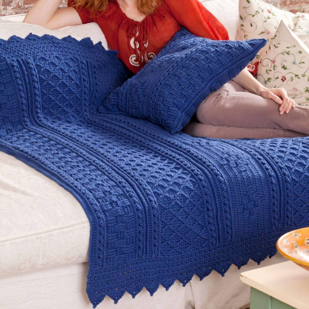 Free Crochet Retro Throw & Pillow Patterns Pinterest
