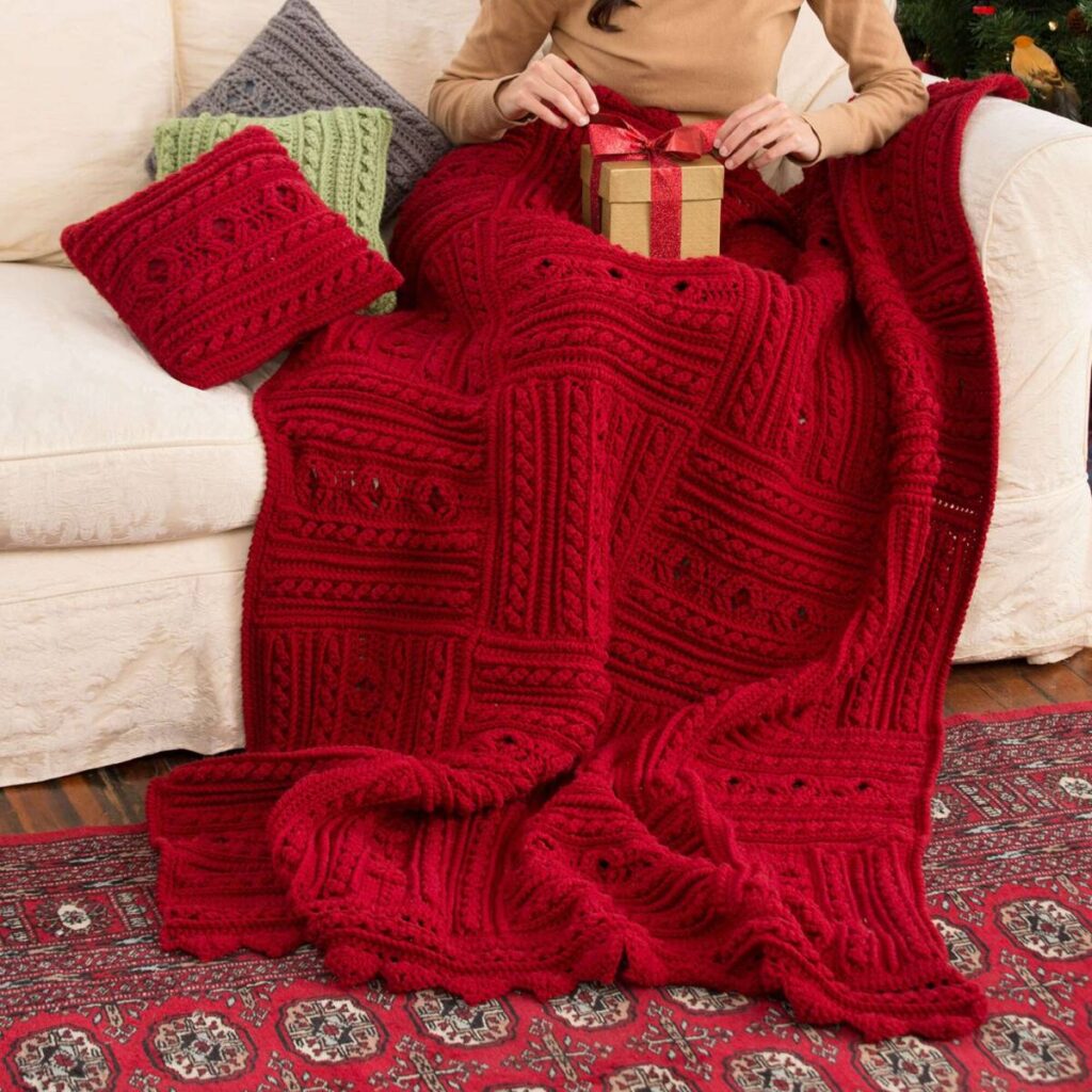 Free Crochet Retro Throw & Pillow Patterns Pinterest