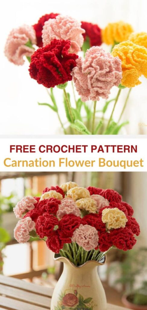 Free crochet flower bouquet patterns Pinterest