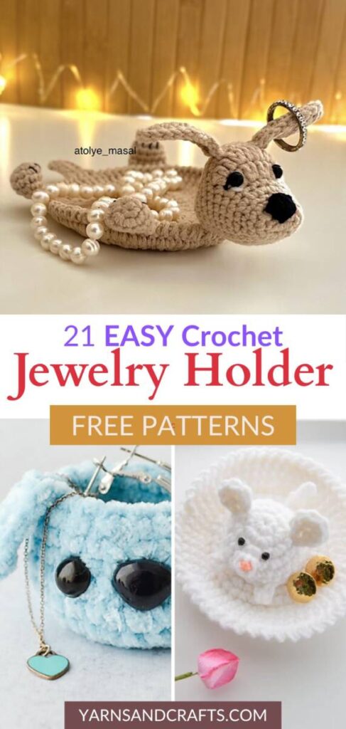 free crochet jewelry holder patterns Pinterest