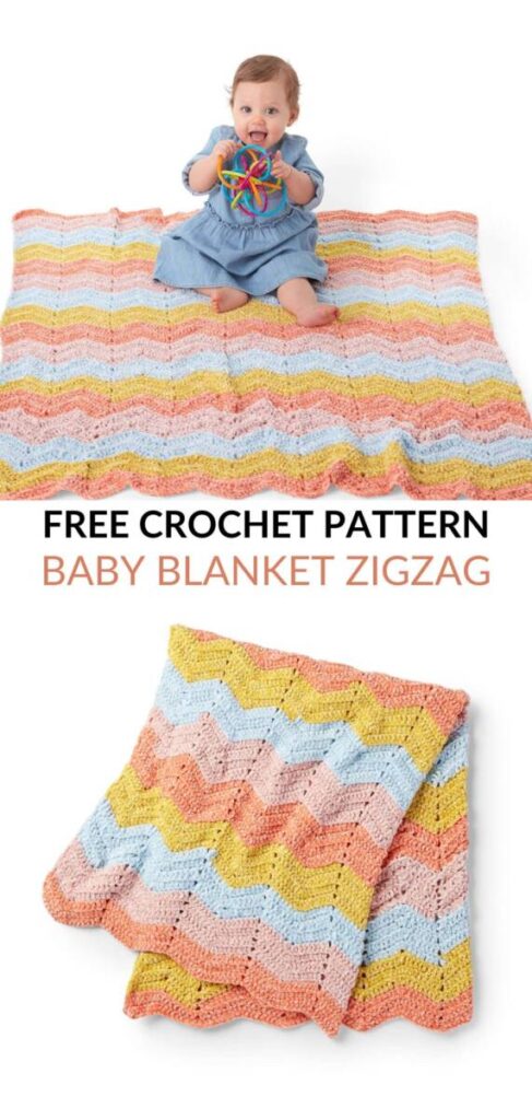 Free Crochet Zigzag Blanket Patterns Pinterest