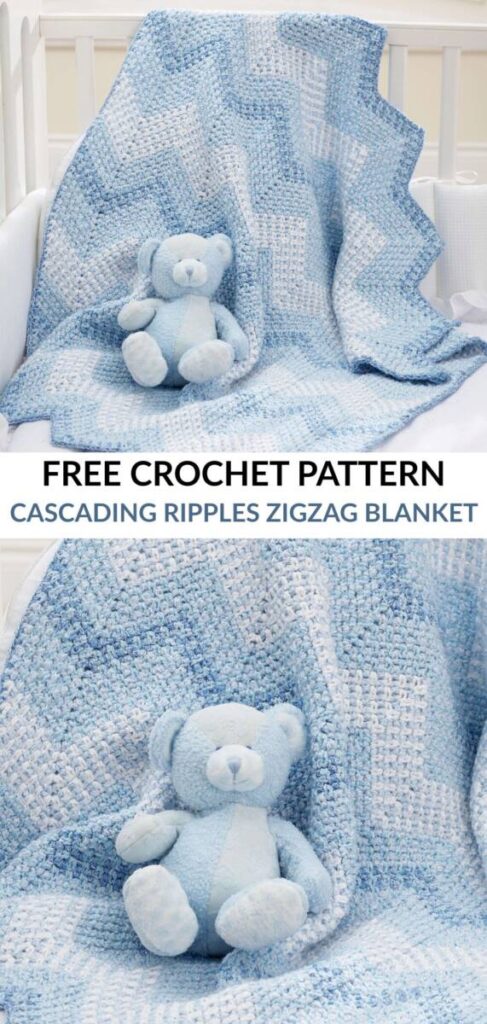 Free Crochet Zigzag Blanket Patterns Pinterest