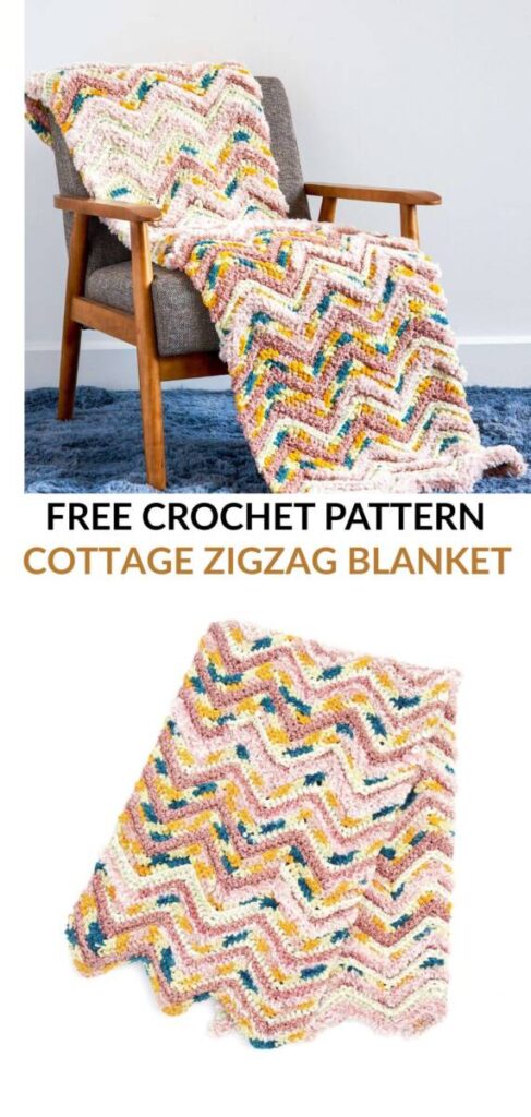 Free Crochet Zigzag Blanket Patterns Pinterest