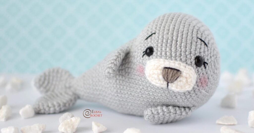 free crochet amigurumi baby seal patterns featured image