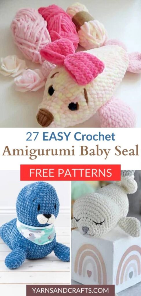 free crochet amigurumi baby seal patterns Pinterest