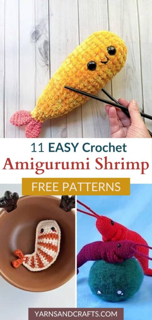 Free crochet amigurumi shrimp patterns Pinterest