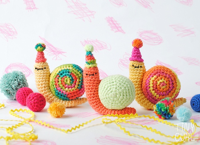 Free crochet amigurumi snail patterns