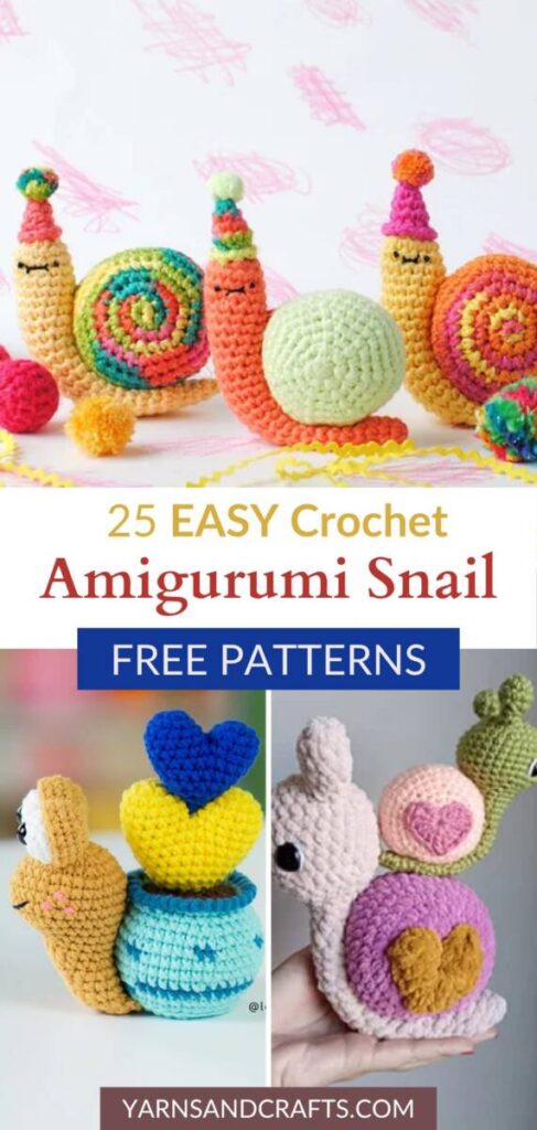 Free crochet amigurumi snail patterns Pinterest