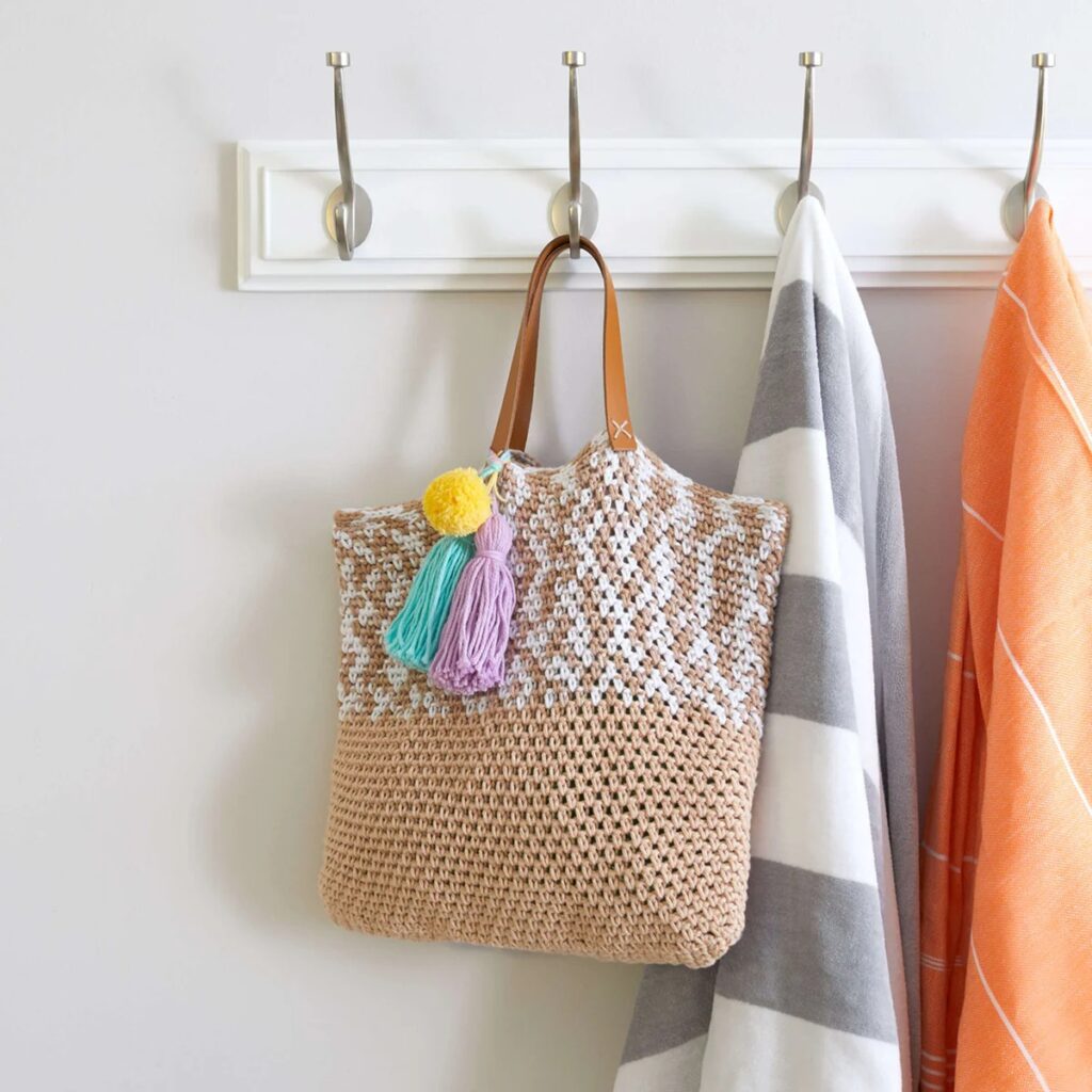 Free crochet beach summer tote bag patterns