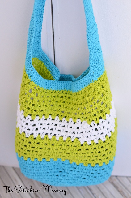 Free crochet beach summer tote bag patterns