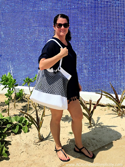 Free crochet beach summer tote bag patterns